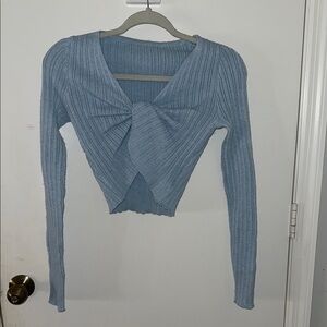 SHEIN Blue Ribbed Sweater